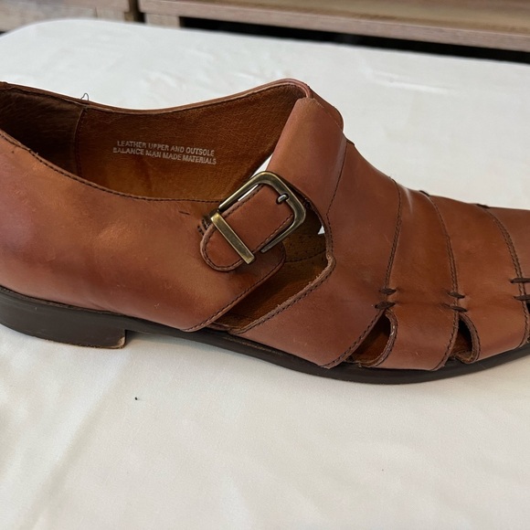 Bass Muzi Men’s Leather Fisherman Sandals Brown Size 11.5M Made in Brazil - Picture 10 of 14